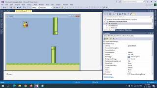 انشاء لعبة flappy bird بالفيجوال ستوديو بلغه c# screenshot 2