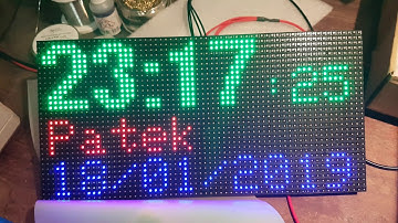 RGB 64x32 P5 matrix display clock - time from internet with just ESP32