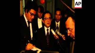 SYND 23 4 75 NORTH VIETNAMESE AMBASSADOR SPEAKING TO PRESS IN PARIS