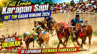 Download lagu Full Lomba Karapan Sapi HUT Tim Gagak Rimang 2026 Kelas Ukuran Di lapangan Asemanis Pamekasan. 