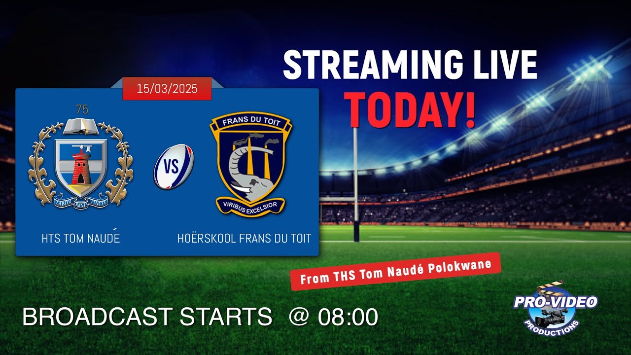 THS Tom Naudé vs High School Frans du Toit  Saturday 15th March 2025 starting at 08:00