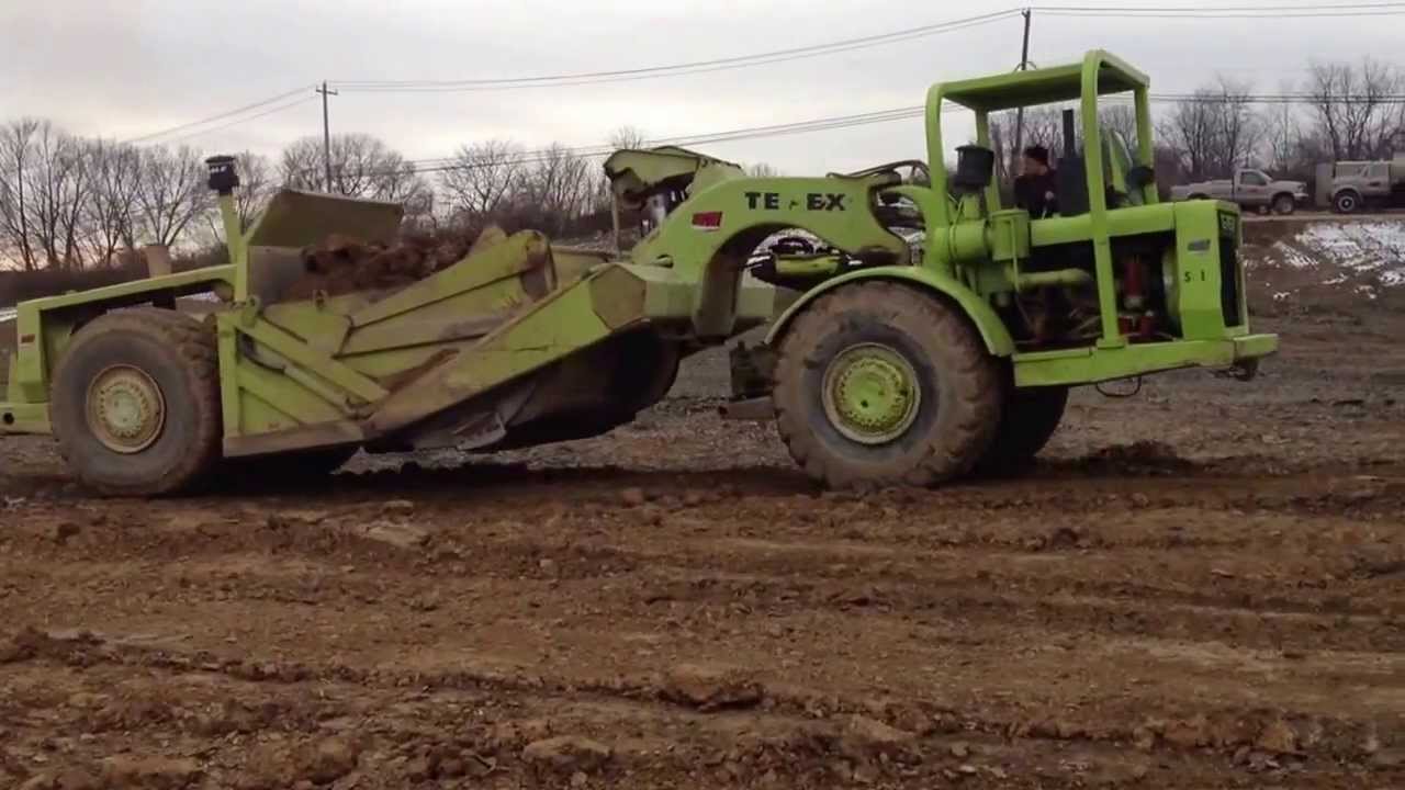 Terex Scraper And Cat D8n Dozer Youtube