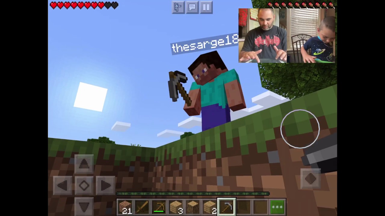 I teach my dad how to play Minecraft!!! - YouTube
