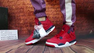 air jordan 4 fiba on feet