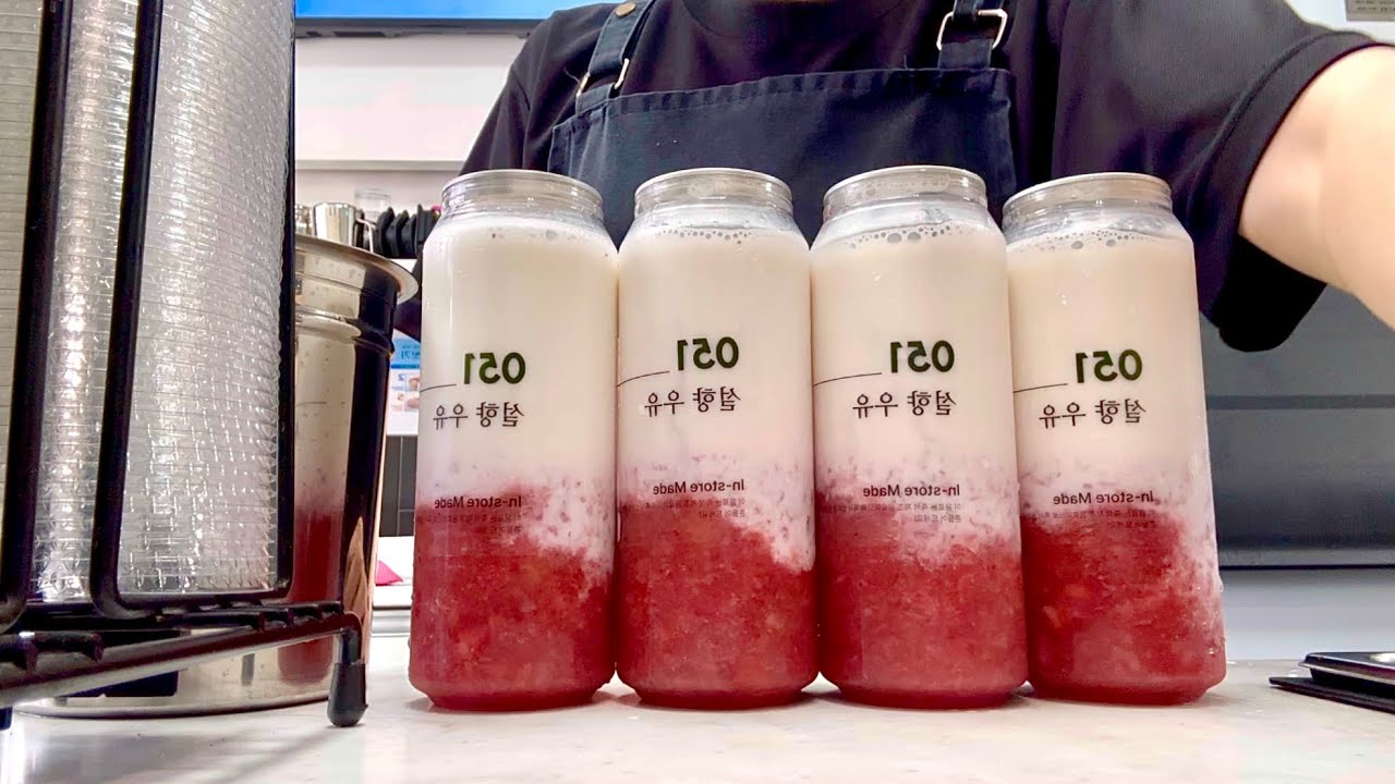 멍하니 보기 좋은 카페 알바 브이로그 음료일지 4K