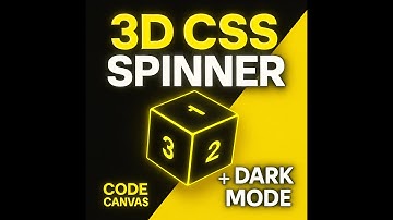 Create a 3D CSS Animation with Dark Mode Toggle. | Responsive UI.
