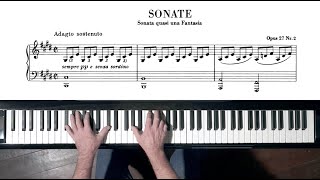 Beethoven “Moonlight Sonata” 1st mov. Paul Barton, FEURICH piano