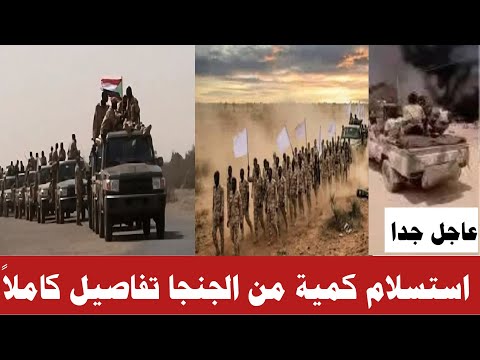 الان قوة تتبع للجنجا قوامها 42 عربة مستسلمة حامله الاعلام البيضاء اليك اهم تفاصيل