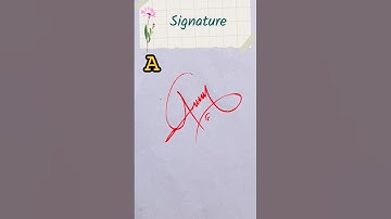 How to draw A signature 😱 #howtosign #viralsignature #stylishsignature #reels 💙❤️