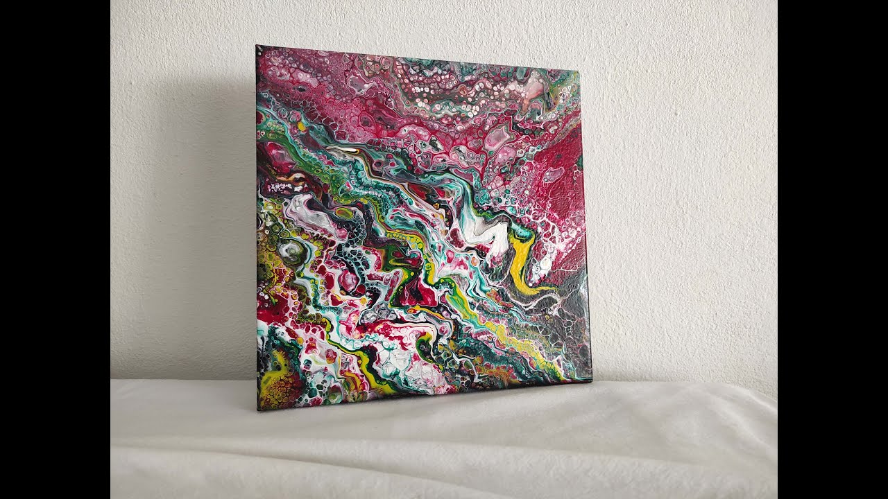 ️💛💚Cells | Fluid Art | Acrylic Pouring | Swipe Technique 💚💛 ️ - YouTube