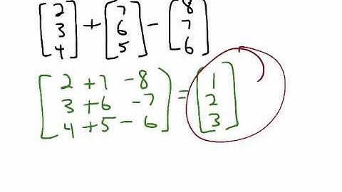Linear Algebra-  Adding and Subtracting Matrices
