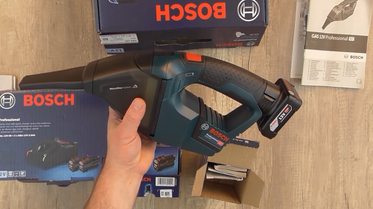 Unboxing BOSCH Cordless Vacuum Cleaner GAS 12V Professional - Bob The Tool  Man 