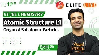 Atomic Structure L1 | Origin of Subatomic Particles | IIT JEE Chemistry(11th) by Mohit Sir | Vedantu