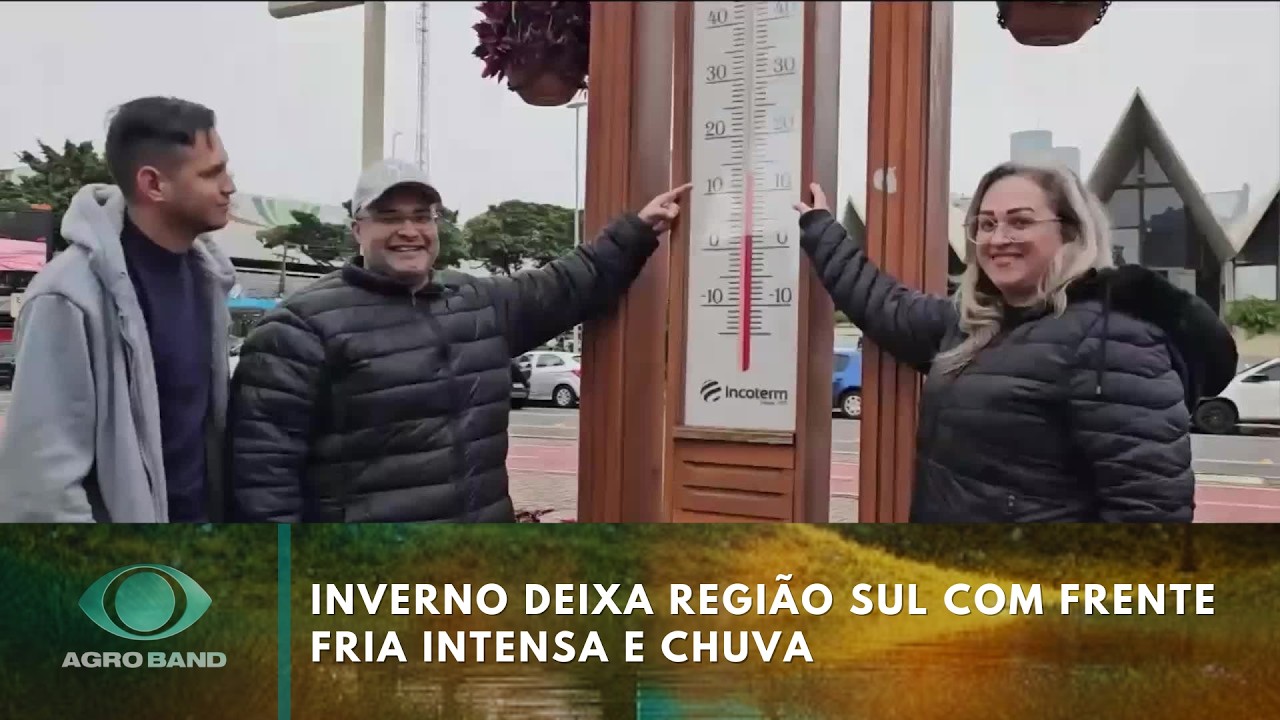 Inverno deixa região Sul com frente fria intensa e chuva