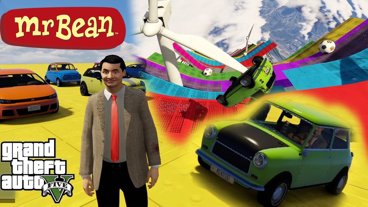 Mr. Bean Downhill Stunts Gameplay Mods In GTA5 - YouTube