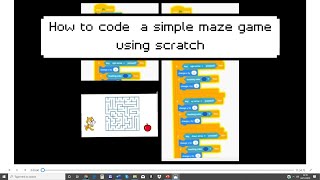 How to code or make a simple maze game on scratch Details