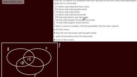 Statistics S1 - (S1) - Probability (4) -  Using 3 Elipses