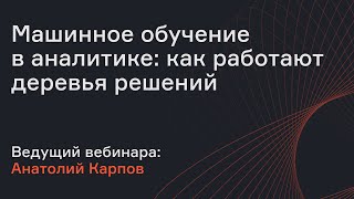 Машинное обучение в аналитике: как работают деревья решений | Анатолий Карпов | karpov.courses