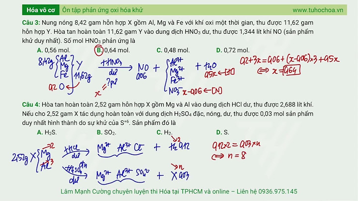 Cách làm bài tập phản ứng oxi hóa khử
