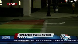 Rainbow Crosswalks allegedly vandalized