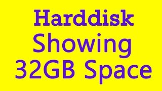 Seagate Hardisk showing 32gb instead of 500 gb