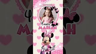 Convite Animado Minnie Rosa