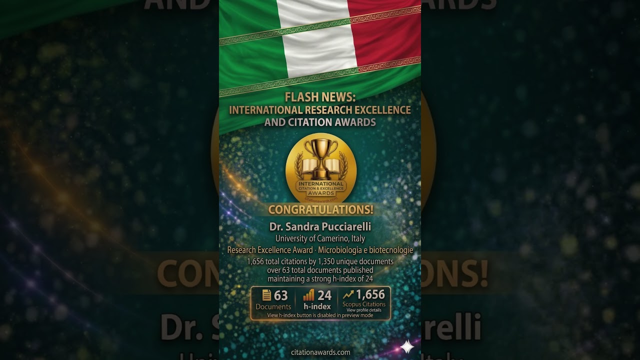Dr. Sandra Pucciarelli | University of Camerino | Italy | Research Excellence Award