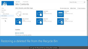 Renaming, Deleting, and Restoring items in a SharePoint 2013 Document Library