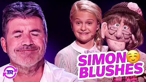 Darci Lynne: Her Naughty Old-lady Puppet 'Edna' Makes Simon Cowell BLUSH!! America's Got Talent