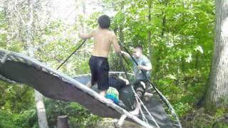 Trampoline Swing In Action