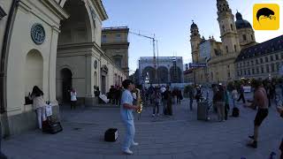 This Saxophone Player Rocks Mr.saxobeat Sax On Odeonsplatz