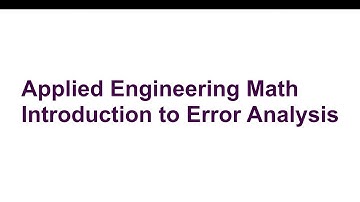 025 ENGR390 Introduction to Error Analysis