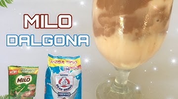 Dalgona  Milo | How to Make Dalgona Milo Without Mixer, Egg, Whip Cream - Easy Recipe