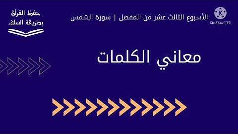 معاني كلمات سورة الشمس