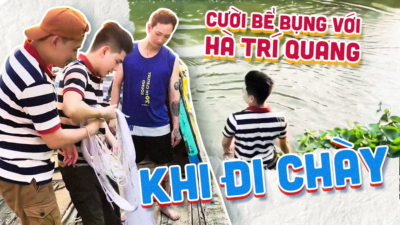 Thanh Đoàn cười bể bụng với Hà Trí Quang khi đi chày
