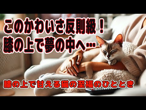 【シンガプーラ】このかわいさ、反則級!膝の上で夢の中…✨膝の上で甘える猫、至福のひととき💕#シンガプーラ #cat
