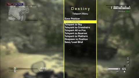[PS3] [Ghosts] [Free] [SPRX] Destiny V1 Mod Menu (All Client Menu) (UPDATED!)