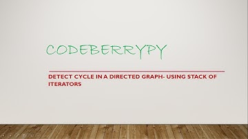Detect cycle in Directed graph using stack of iterators