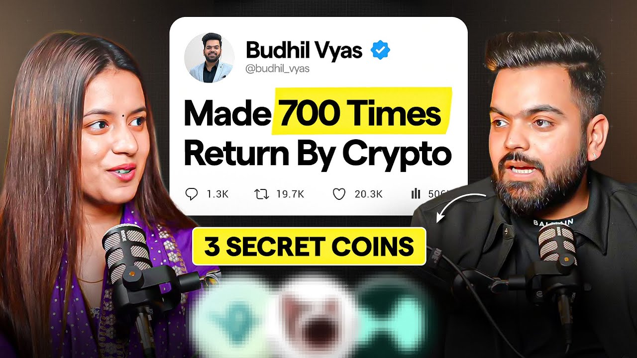 Crypto Masterclass : 700% return by 3 secret coins 🤑 | Budhil Vyas