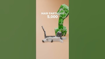 Minecraft Hair Simulation "CAT"  #3d #minecraft #blender #animation  #relaxing #physicsdemonstration