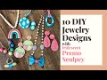 10 Jewelry Ideas w/ Iridescent Premo Sculpey: Kawaii Polymer Clay Earrings, Bows, Rainbows Pendants