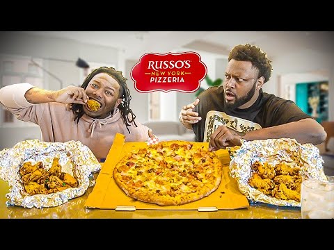 ZADDYCHUNKCHUNK WANTS MY EX CAUSE I'M SINGLE!? 😡 RUSSO'S PIZZERIA MUKBANG