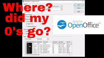Keep leading zeros using Open Office