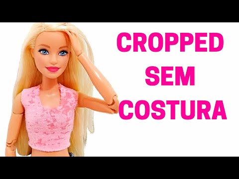 COMO FAZER CAMISA SEM COSTURA PARA BARBIE TUTORIAL ROUPAS TUMBLR PARA  BONECAS SUPER TOY KIDS 