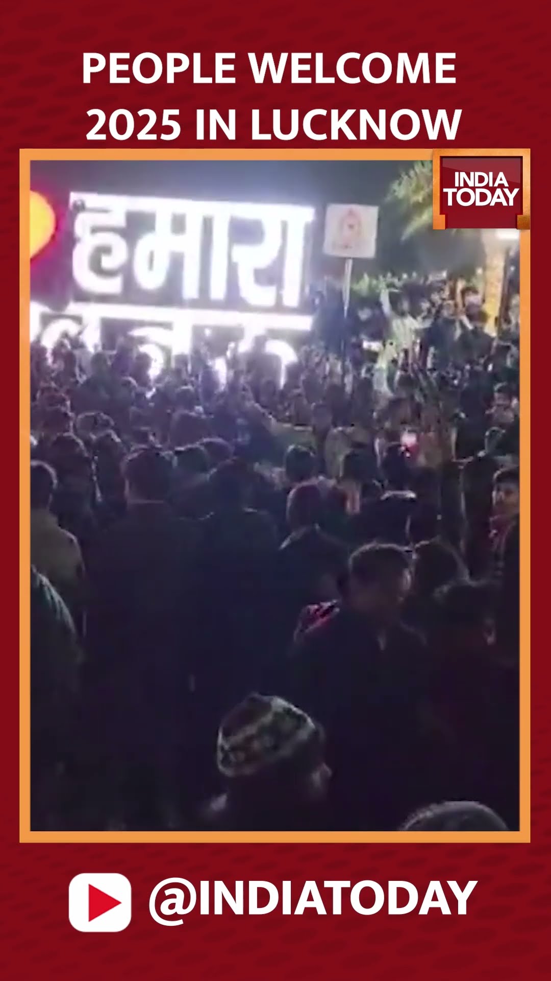 People Welcome New Year 2025 In Lucknow #shorts #newyear2025