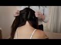 ASMR Hair Parting Brushing Gentle Pulling Scalp Massage Back Scratch On Emily Whisper No Talk 
