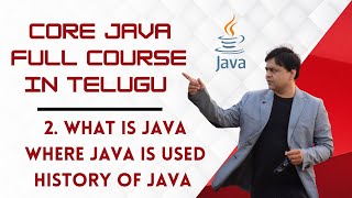 2. Introduction to Java in Telugu | What is Java | History of Java | Core Java in Telugu