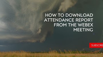 How to download attendance report in the Webex Meeting