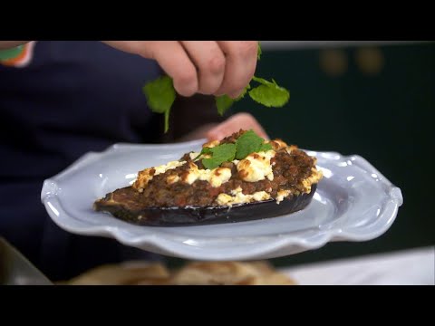 Video: Aubergine Fylld Med Ris Och Kyckling. Steg-för-steg-recept Med Foto