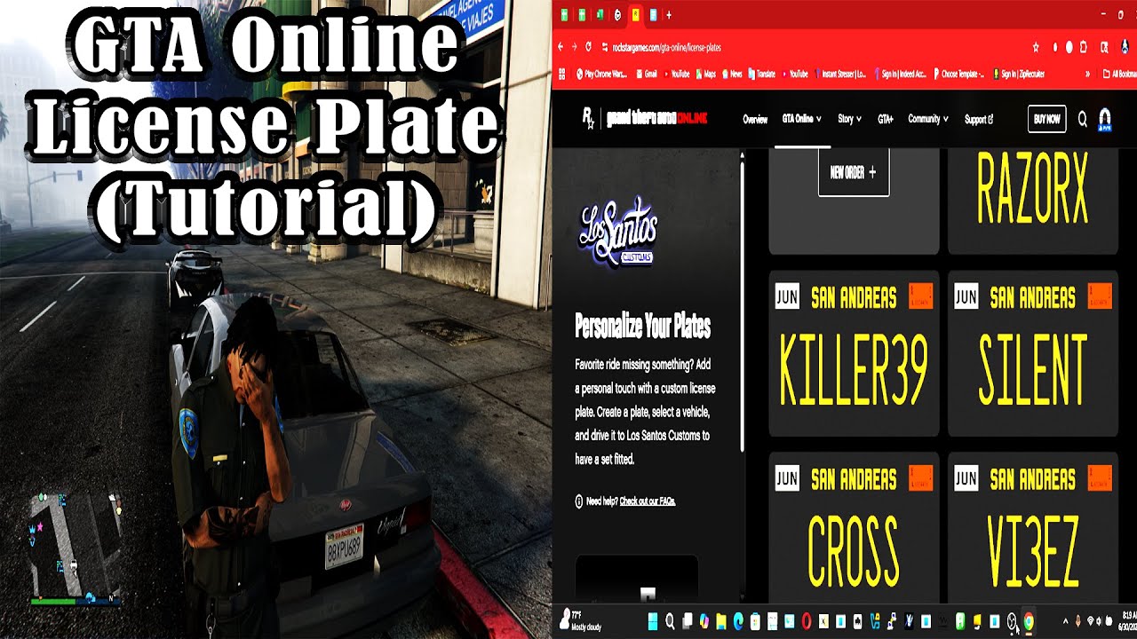 GTA Online How to have a Custom License plate (Tutorial)
